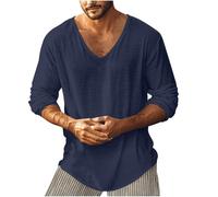 HAOLEI Maglietta Lino Uomo Coreana Camicia a Maniche Corte Casual Button Down Summer T-Shirt Tops Loose Beach Holiday Hawaiian Shirts Camicia Uomo No Stiro Top Traspirante Casual