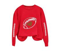 HAOLEI Maglione da Donna con Stampa a Maniche Lunghe Girocollo per Autunno E Inverno da Donna con Stampa Casual per Lo Sport Streetwear Felpe Senza Cappuccio Tempo Libero Sport Fitness