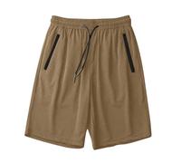 HAOLEI Pantaloncini Sportivi Uomo Abbigliamento Palestra Uomo Pantaloncini Palestra Men's con Tasca con Cerniera per Running Fitness Tennis Jogging Pantaloni Men Leggero 2025 Offerte Lampo