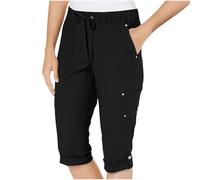 HAOLEI Pantaloni Cargo Capri da Donna Estivi Pantaloni a 3/4 Trekking Sportivo Pantalone Leggero con Tasche Offerte Lampo del Giorno