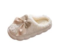 HAOLEI Pantofole Donna Con Pelo Invernali Ciabatte Calde Chiuse Peluche with Memory Foam Pelose Eleganti Comode Morbide Antiscivolo Unisex Eleganti Adatte per Interno ed Esterno