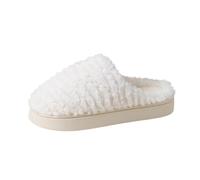 HAOLEI Pantofole Donna Invernali Chiuse Ciabatte Calde Chiuse Peluche with Memory Foam Pelose Eleganti Comode Morbide Antiscivolo Unisex Eleganti Adatte per Interno ed Esterno