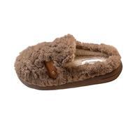 HAOLEI Pantofole Pelose Donna Casa Babbucce Leggere Peluche Slippers Simpatiche Morbide Chiuse Pantofole Termiche Coppia Ciabatta Antiscivolo Comode Scarpe Invernali Ospiti per Interno ed Esterno