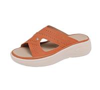 HAOLEI Sandali Ortopedici Donna Ciabatte Estive Eleganti Comodi Antiscivolo Sandali Ciabatte Leggeri Morbido Pianta Larga Sandalo Per Fascite Plantare Infradito Basso Spiaggia Doccia Gomma Pantofole