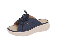 HAOLEI Sandali Ortopedici Donna Ciabatte Estive Eleganti Comodi Antiscivolo Sandali Ciabatte Leggeri Morbido Pianta Larga Sandalo Per Fascite Plantare Infradito Basso Spiaggia Doccia Gomma Pantofole