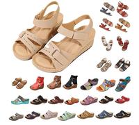 HAOLEI Sandali Ortopedici Donna Sandali Trekking Estive Ciabatte Donna Comodi da Spiaggia a Fondo Spesso Con Punta Aperta Scarpe Lavabili Sandalo Antiscivolo Traspiranti Sandals Bohemien Con Zeppa