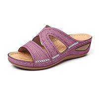 HAOLEI Sandali Ortopedici Donna Sandali Trekking Estive Ciabatte Donna Comodi da Spiaggia a Fondo Spesso Con Punta Aperta Scarpe Lavabili Sandalo Antiscivolo Traspiranti Sandals Bohemien Con Zeppa