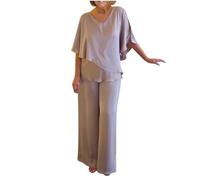 HAOLEI Tuta Donna Sportiva Estiva Tuta Donna Leggero Tuta da Casa Donna Con Maniche Corte e Completo Di Pantaloni Tuta Donna Elegante Curvy Casual Leggera Comodo Tuta da Ginnastica 2024 Offerte