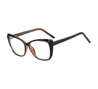 HAOMAO Cat Eye Square Occhiali da computer con luce blu per uomo Donna Montature in titanio in plastica Ultralight Leopard