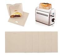 HAOMEEDUO 6 sacchetti sandwich riutilizzabili senza glutine per tostapane, pizza e pane celico, 16 x 16,5 cm, facili da pulire