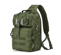 HAOMUK Borsa tattica a tracolla militare Rover zaino EDC Molle Assault Range Bag, Verde, pro, Zaino tattico militare