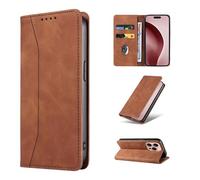 HAONANDE Flip Cover Per Huawei P20, Custodia in Pelle PU a Libro Portafoglio Case Caso Con Slot per carte Supporto Stand Chiusura Magnetica,Protezione Antiurto Marrone