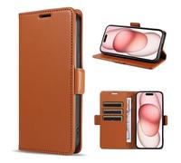 HAONANDE portafoglio Cover Per Huawei P20, Custodia Pelle PU a Libro Flip con slot per carte Supporto Stand Magnetica RFID blocco, Wallet Case Antiurto Protezione Marrone