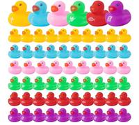 Haooryx Christian Mini paperella di gomma - 120 pezzi croce religiosa Gesù novità anatra cigolio vasca da bagno galleggiante giocattolo da bagno per chiesa evento classe ricompensa regalo di