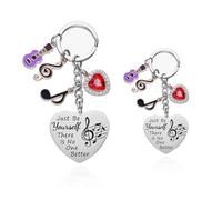 HaOrchid 2 Pezzi Taylr Portachiavi, Music Lover Keychain, Popular Singer Inspirational Portachiavi, Cute Musica Keychains, Portachiavi Musica in Acciaio Inox, Regali per Fan Della Musica