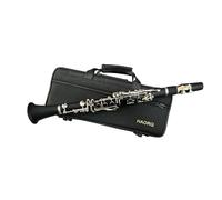 HAORQ Clarinetto in bachelite nichelata con cacciavite morbido panno per la pulizia Bocchino ance e cappuccio bel suono custodia durevole strumento musicale strumento a fiato Charionets (tono eb)