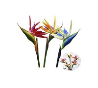 HAOSHICS 3 fiori artificiali per uccelli celesti, finti uccelli del paradiso Strelitzia, piante in finta seta, per casa, ufficio, matrimonio, decorazione Centerpeice (grande, 3 colori)