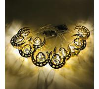 HAOSHICS Ramadan Eid LED Light String, Eid Lanterne Fata Luci Decorazione, Stile Musulmano Fata Luci per Festival Party Bistro Decorazione Casa (H)