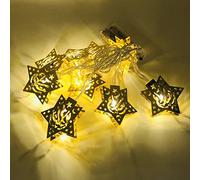 HAOSHICS Ramadan Eid LED Light String, Eid Lanterne Fata Luci Decorazione, Stile Musulmano Fata Luci per Festival Party Bistro Decorazione Casa (E)
