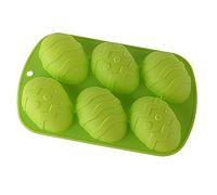 Haoshics - Stampo in silicone per uova di pasqua, in silicone, a forma di uovo, a forma di uovo, per realizzare bombe di cioccolato caldo, torte, gelatina, mousse (verde-1 pz)
