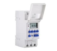 Haosie Orologio Programmabile, Timer da Tavolo Elettrico, Timer Digitale Programmabile LCD, Interruttore Orario Giornaliero/Settimanale su Guida DIN (AC220 V) (1)