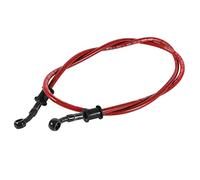 Haosie Tubo Freno Moto, Tubo Freno Olio Intrecciato Rosso da 900 MM, Tubo Flessibile Olio Freno Adatto Alla Maggior Parte Delle Moto, Biciclette, Motocross