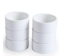 HAOTOP Mini porcellana Ramekins 28,3 g Set di 6, piccolo piatto da soufflé in ceramica, 30 ml, bianco