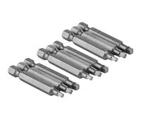 HaoTrade Set di 9 punte per cacciavite a testa quadrata, SQ1 SQ2 SQ3, punte magnetiche a testa quadrata, in acciaio S2, con gambo esagonale da 6,35 mm, per la lavorazione del legno/riparazioni