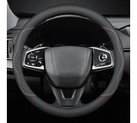 HAOTULE Coprivolante in nappa per auto, universale, 38,1 cm, nero