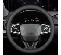 HAOTULE Coprivolante per auto, in nappa, antiscivolo, sicuro, morbido, traspirante, universale, 38,1 cm, nero