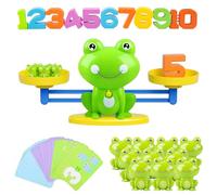 Haoutdory Giocattoli Educativi Montessori Bilancia Matematica Rana,Gioco di Apprendimento Numeri e Calcolo,Giochi Matematici per Bambini 3+ Anni,Giocattolo Didattico per Ragazzi e Ragazze