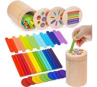 HaoVrisn Giochi Bambini 1 2 3 Anni, 3 in 1 Giochi Montessori 1 2 3 4 Anni, Legno Colori per Bambini 1 2 3 Anni, Gioco Bambino 1 2 3 4 Anni con Borsa per la Conservazione