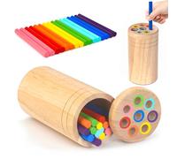 HaoVrisn Giochi Montessori 1 2 3 Anni, Giochi Bambini 1 2 3 Anni, Giocattolo in Legno per Motori, Giocattolo Educativo per Bambini, Giocattolo Educativo e Impilabile