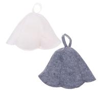 Haowul 2 Pezzi Cappello Sauna in Feltro Protezione per Testa Bagno Anti Calore Formato Libero Cuffia Doccia in Stile Russo Cappello Sauna Assorbente per Il Bagno O Cottura a Vapore