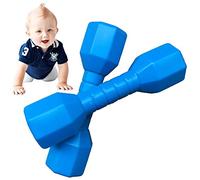 Haowul 2 Pezzi Manubri Giocattoli per Bambini Fintano di Gioco per Bambini Principianti, Powerlifting di Sollevamento Pesi di Allenamento in Palestra