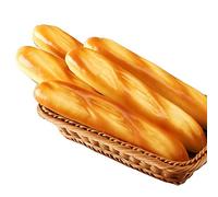Haowul 5 Pezzi Pane Artificiale Finto Pane Francese Pagnotta Simulazione Simulazione Realistica Alimentari Dessert Modello per Casa Decorazione di Decorazioni Oggetti Oggetti di Scena