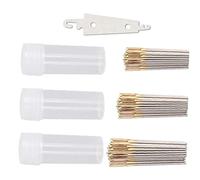 Haowul 90pcs Aghi Punto Croce +1 Filettatore 'ago in Acciaio Inossidabile, Colore Dorato Grandi Occhi Croce Punto Croce Fai Te Aghi per Mano di Ricamo Aghi di Cucito Dimensione 22 24 26