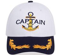 Haowul Capitano per Adulti Cappello Cappello Yacht Barca Marinaio cap Navy Marine Ammiraglio Cappello a Snapback Dressante Regolabile Cappello Festa