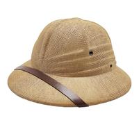 Haowul Cappello Festa in Costume con Casco Coloniale, Marrone Chiaro, Naturale, E Uomo, per Giardinaggio, Escursionismo, Giungla, Esplorazione, Beige, Traspirante, Taglia Regolabile
