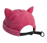 Haowul Cappello Marinaio con Orecchie di Gatto, Berretto Marinaio Senza Tesa, Berretto retrò con Polsini Arrotolati