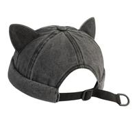 Haowul Cappello Marinaio con Orecchie di Gatto, Berretto Marinaio Senza Tesa, Berretto retrò con Polsini Arrotolati