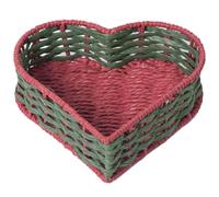 Haowul Cestino in Corda di Carta a Forma di Cuore per Organizzare Il Pane E Produrre Verdure, Scrivania Multiuso