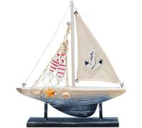 Haowul Modello di Nave a Ornamento per Barca a in Legno Decorazione Tavolo in Stile Mediterraneo per Desktop Camera Letto 'Ufficio