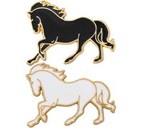 Haowul Spilla a Forma di Cavallo per Uomo E, Graziosa Spilla Bavero a Forma di Cavallo Mustang Corsa, Regalo Equestre, Accessorio per Cappello, Giacca, Zaino, Ciondolo Western.