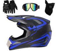 HAOXU Casco da Motocross Full Face MTB Casco off-Road Electric Story Bike Moto/Casco da Mountain Bike con Guanti Guanti Scudo Viso