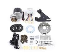 Haoxuesen Kit di conversione per bicicletta elettrica, 350 W, motore a spazzola con ruota libera, per biciclette, station wagon, mountain bike e piccoli tricicli elettrici (24 V)