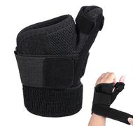 HAOXYO Tutore Rizoartrosi e Tutore Pollice Regolabile - Supporto per Mano Sinistra e Destra in Nero, per Sollievo da Artrite e Tunnel Carpale