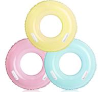 Haoyaru 3pcs Pack 33 Pollici Gonfiabile Piscina Boa con manico per Bambini Adulti Macaron Nuoto Cerchio Camera d'Aria, Piscina Boa Giocattolo Spiaggia Nuoto Estate Bachelorette Partito Giocattolo