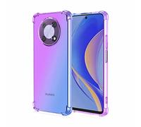 HAOYE Cover per Huawei Nova Y90, Custodia in TPU a gradiente Colori, [Rinforzare la con Angoli] Custodia Trasparente Silicone Morbida Ultra Sottile Case (Viola/Blu)