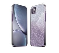 HAOYE Cover per Samsung Galaxy A22 4G / M22, Silicone Cover per Telefono in Stile Bordo Dorato, Custodia Antigraffio con Brillante Etichetta. Viola